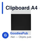Clipboard A4 en plastique Nushi - Miniature 1