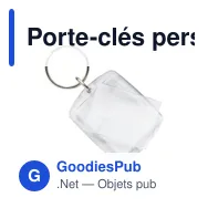 Porte-clés personnalisable en plexiglas avec logo - Club porte-clés - Miniature 1