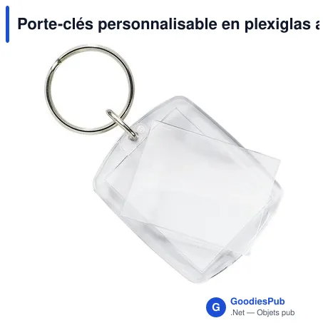 Porte-clés personnalisable en plexiglas avec logo - Club porte-clés