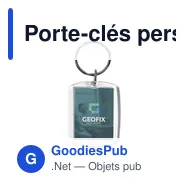 Porte-clés personnalisable en plexiglas avec logo - Club porte-clés - Miniature 2