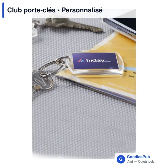 Porte-clés personnalisable en plexiglas avec logo - Club porte-clés - Image 4