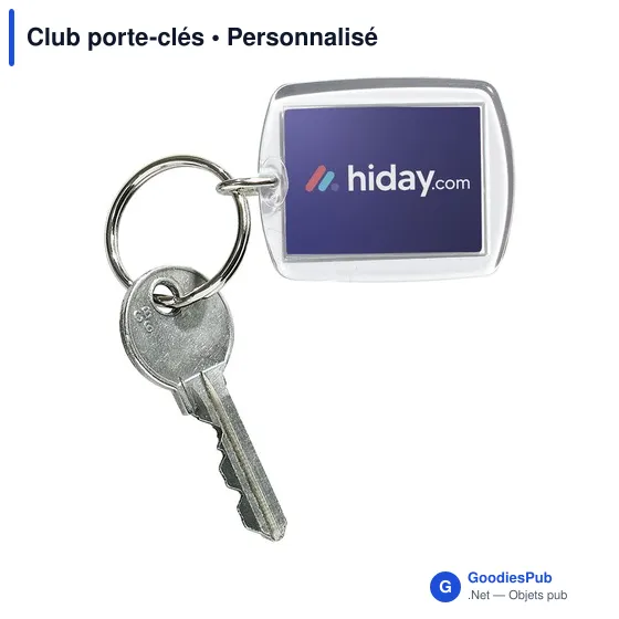Porte-clés personnalisable en plexiglas avec logo - Club porte-clés - Image 5