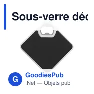 Sous-verre décapsuleur personnalisable avec logo - Coaster Opener - Miniature 1