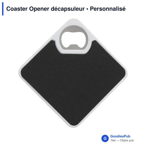 Sous-verre décapsuleur personnalisable avec logo - Coaster Opener - Image 1