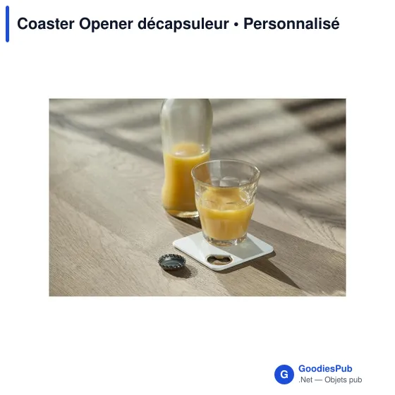 Sous-verre décapsuleur personnalisable avec logo - Coaster Opener - Image 4