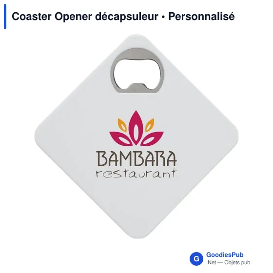 Sous-verre décapsuleur personnalisable avec logo - Coaster Opener - Image 5
