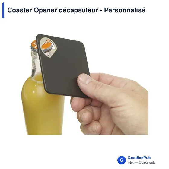 Sous-verre décapsuleur personnalisable avec logo - Coaster Opener - Image 8