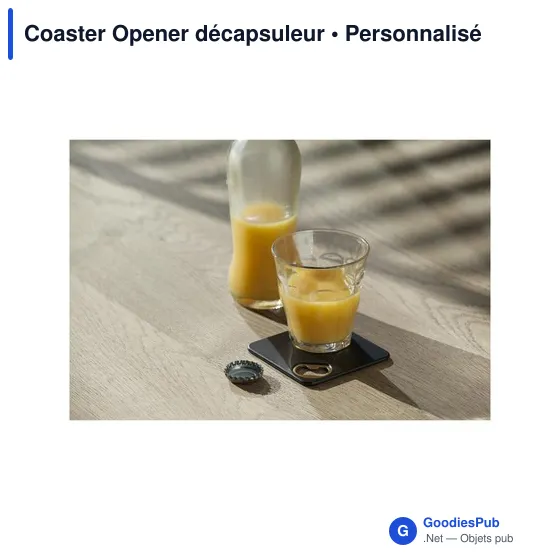 Sous-verre décapsuleur personnalisable avec logo - Coaster Opener - Image 9