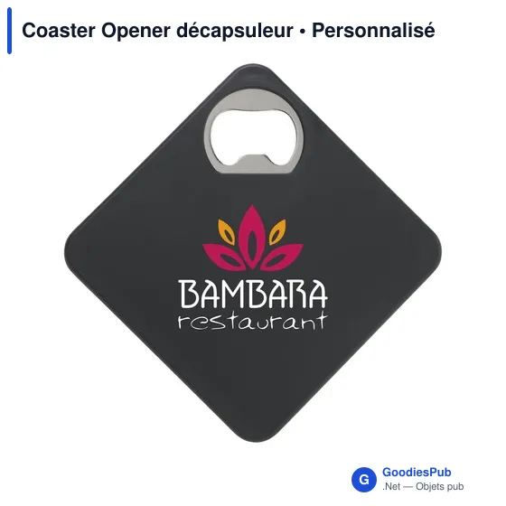 Sous-verre décapsuleur personnalisable avec logo - Coaster Opener - Image 10