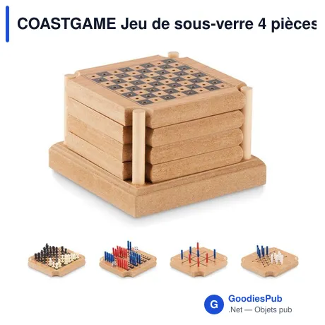 COASTGAME Jeu de sous-verre 4 pièces
