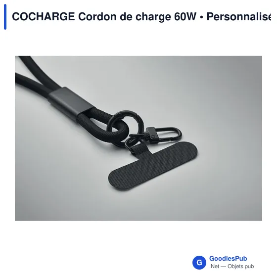Cordon de charge personnalisable 60W avec logo - COCHARGE - Image 2