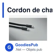 Cordon de charge personnalisable 60W avec logo - COCHARGE - Miniature 4