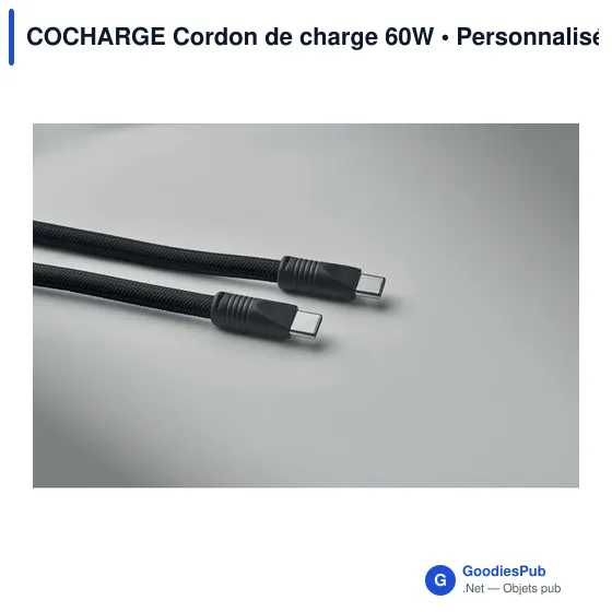 Cordon de charge personnalisable 60W avec logo - COCHARGE - Image 4