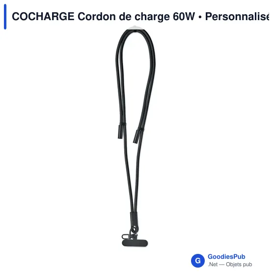 Cordon de charge personnalisable 60W avec logo - COCHARGE - Image 6