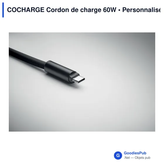 Cordon de charge personnalisable 60W avec logo - COCHARGE - Image 7