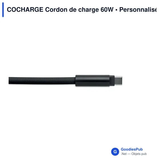 Cordon de charge personnalisable 60W avec logo - COCHARGE - Image 8
