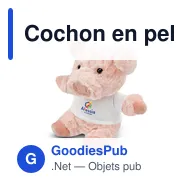 Cochon en peluche personnalisable avec logo - Tailyssia - Miniature 1