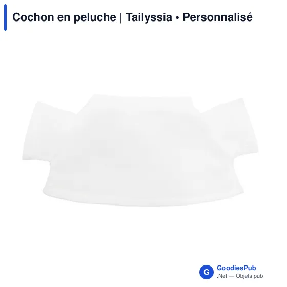 Cochon en peluche personnalisable avec logo - Tailyssia - Image 6
