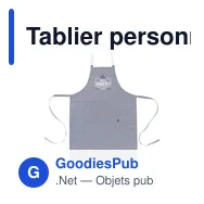 Tablier personnalisable en coton recyclé avec logo - Cocina GRS - Miniature 1