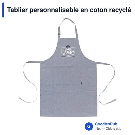 Tablier personnalisable en coton recyclé avec logo - Cocina GRS