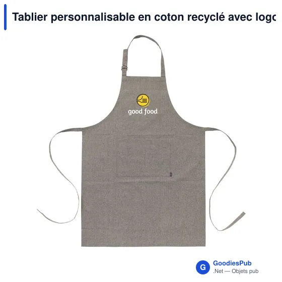 Tablier personnalisable en coton recyclé avec logo - Cocina GRS - Image 12