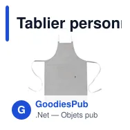 Tablier personnalisable en coton recyclé avec logo - Cocina GRS - Miniature 4