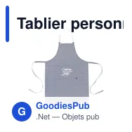 Tablier personnalisable en coton recyclé avec logo - Cocina GRS - Miniature 5