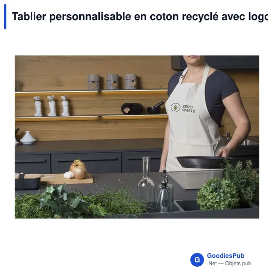 Tablier personnalisable en coton recyclé avec logo - Cocina GRS - Image 6