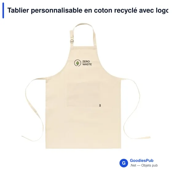 Tablier personnalisable en coton recyclé avec logo - Cocina GRS - Image 9