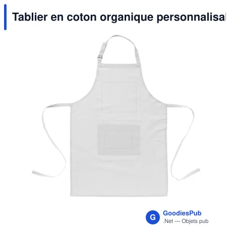 Tablier en coton organique personnalisable avec logo - Cocina