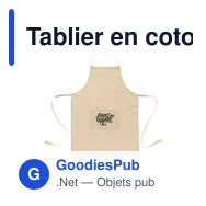 Tablier en coton organique personnalisable avec logo - Cocina - Miniature 3