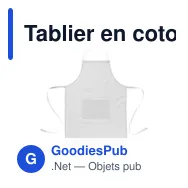 Tablier en coton organique personnalisable avec logo - Cocina - Miniature 5