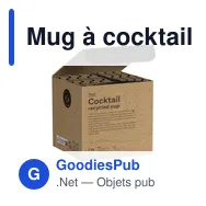 Mug à cocktail personnalisable en acier inoxydable recyclé - Cocktail RCSavec logo - Miniature 3