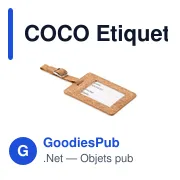 COCO Etiquette à bagage en liège - Miniature 1