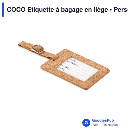 COCO Etiquette à bagage en liège