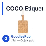 COCO Etiquette à bagage en liège - Miniature 2