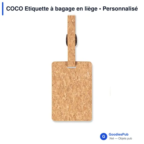 COCO Etiquette à bagage en liège - Image 2