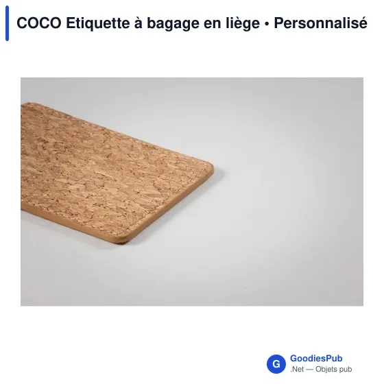 COCO Etiquette à bagage en liège - Image 3