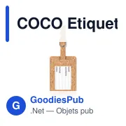 COCO Etiquette à bagage en liège - Miniature 4