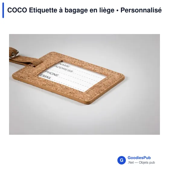 COCO Etiquette à bagage en liège - Image 5