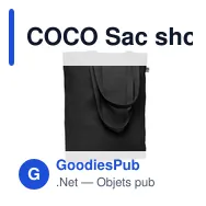 COCO Sac shopping en toile 270 gr/m - Miniature 12