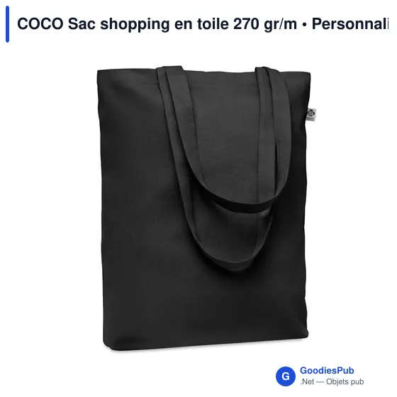 COCO Sac shopping en toile 270 gr/m - Image 12