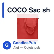 COCO Sac shopping en toile 270 gr/m - Miniature 3