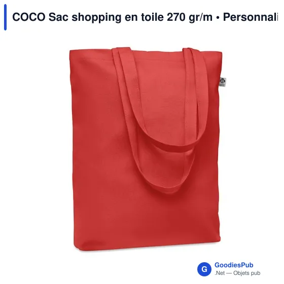 COCO Sac shopping en toile 270 gr/m - Image 3
