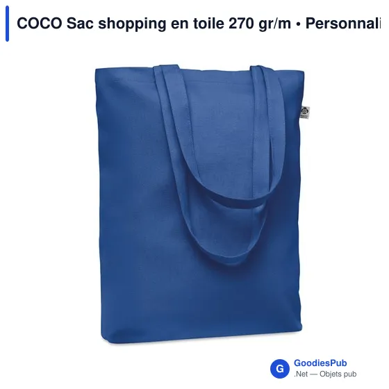 COCO Sac shopping en toile 270 gr/m - Image 5