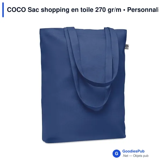 COCO Sac shopping en toile 270 gr/m - Image 7