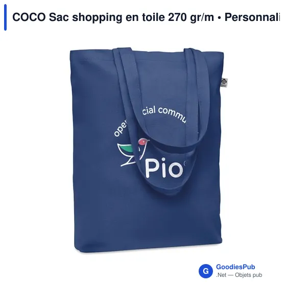 COCO Sac shopping en toile 270 gr/m - Image 9