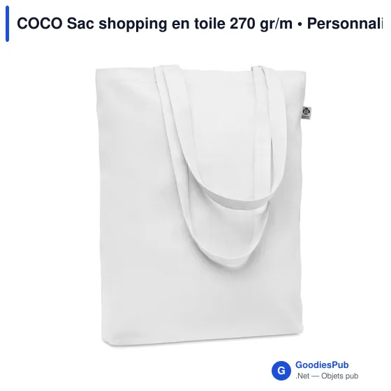 COCO Sac shopping en toile 270 gr/m - Image 10