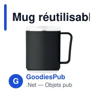 Mug réutilisable personnalisable COCOA avec logo - 400ml - Miniature 11