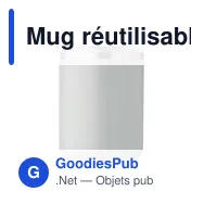Mug réutilisable personnalisable COCOA avec logo - 400ml - Miniature 4